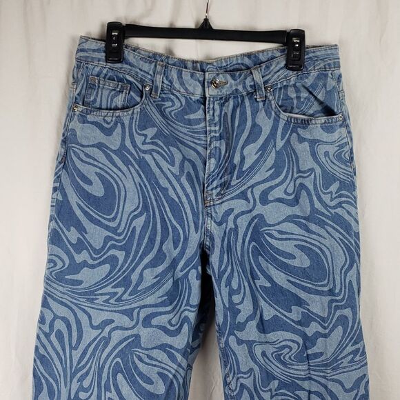 Divided H&M Women's 10 Swirl Blue Jeans - Picture 2 of 15